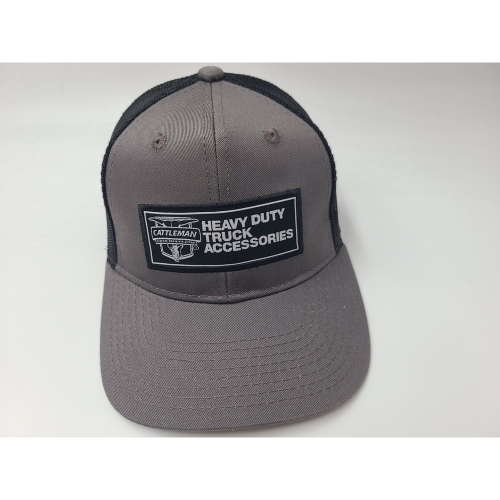 Cattleman Heavy Duty Truck Accessories Mesh‎ Trucker Snapback Hat Cap Gray Black